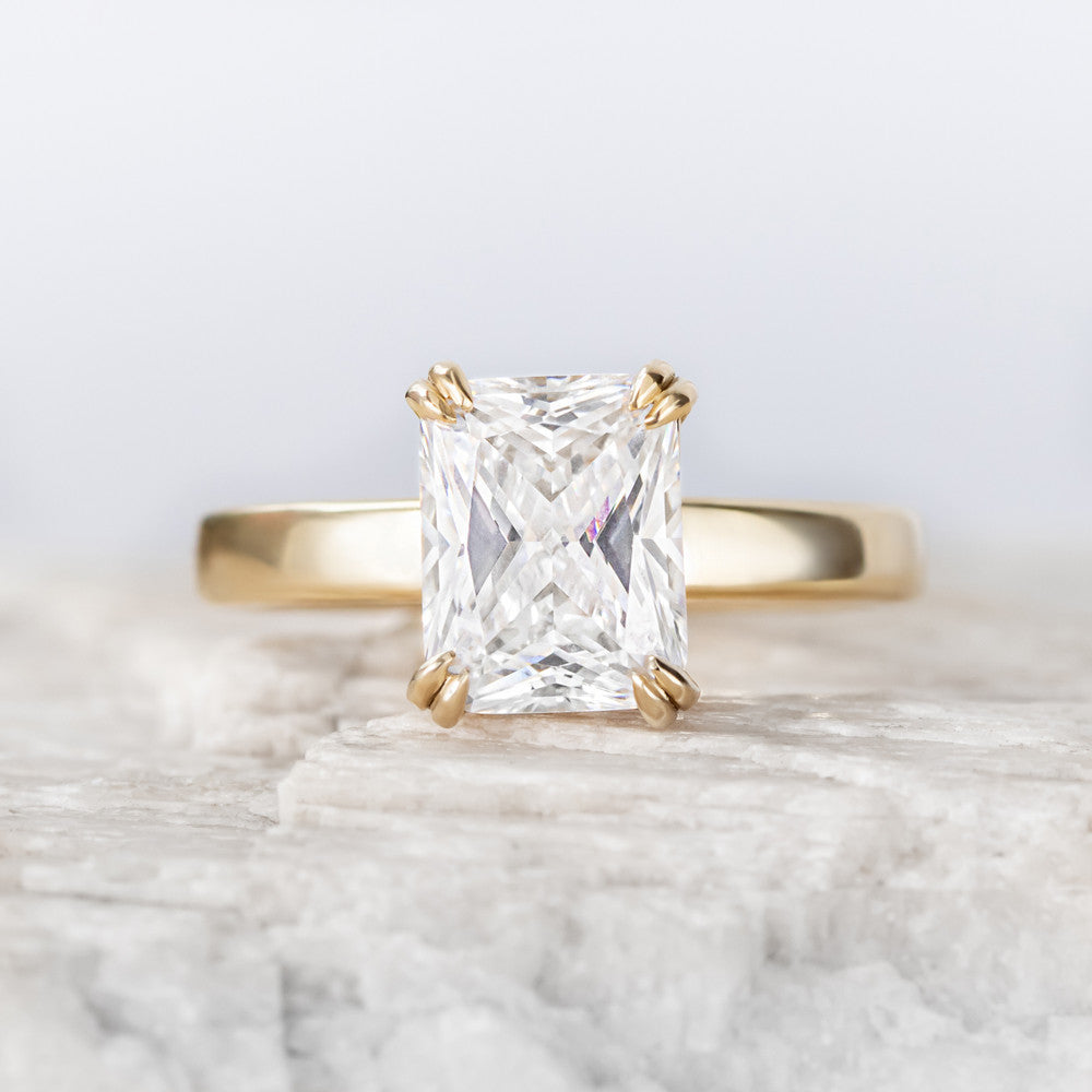 2 CT Round Three Stones Lab Grown Diamond Engagement Ring