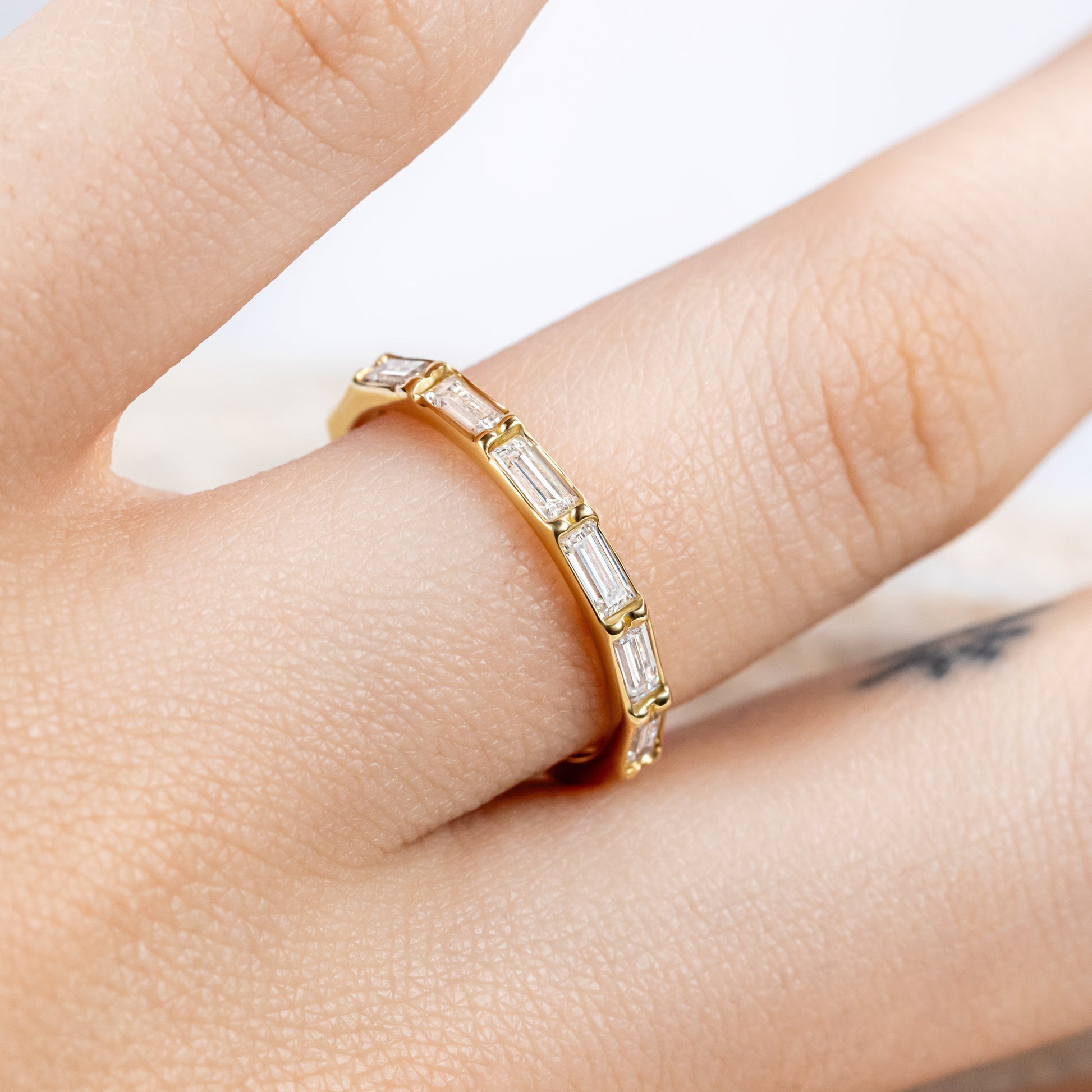 0.37 CT Round Full Eternity Lab Grown Diamond Wedding Band