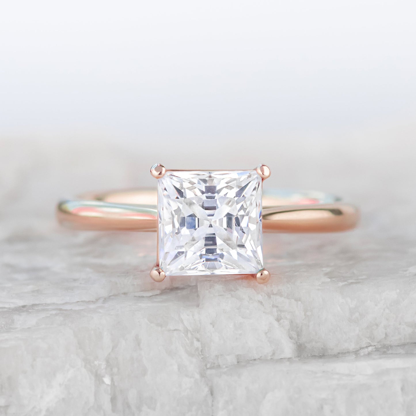 2 CT Round Three Stones Lab Grown Diamond Engagement Ring