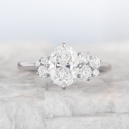 2 CT Round Three Stones Lab Grown Diamond Engagement Ring