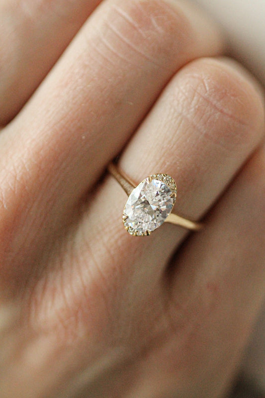 2 CT Round Three Stones Lab Grown Diamond Engagement Ring
