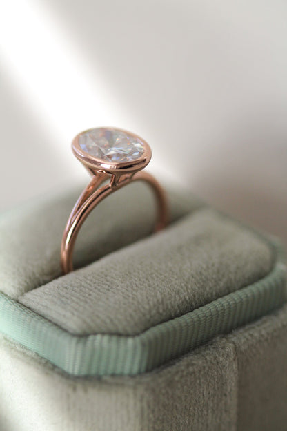 2 CT Round Three Stones Lab Grown Diamond Engagement Ring
