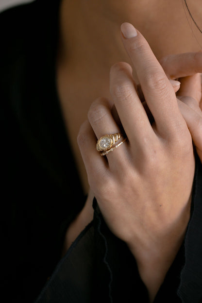 2 CT Round Three Stones Lab Grown Diamond Engagement Ring