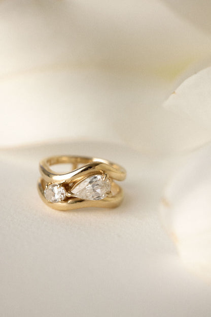 2 CT Round Three Stones Lab Grown Diamond Engagement Ring