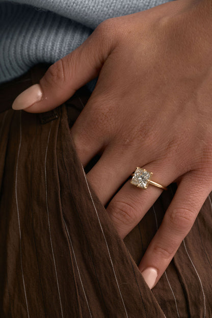 2 CT Round Three Stones Lab Grown Diamond Engagement Ring