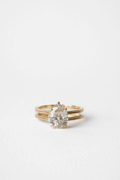 2 CT Round Three Stones Lab Grown Diamond Engagement Ring