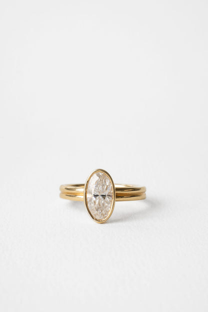 2 CT Round Three Stones Lab Grown Diamond Engagement Ring