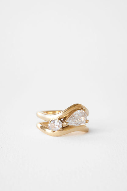 2 CT Round Three Stones Lab Grown Diamond Engagement Ring