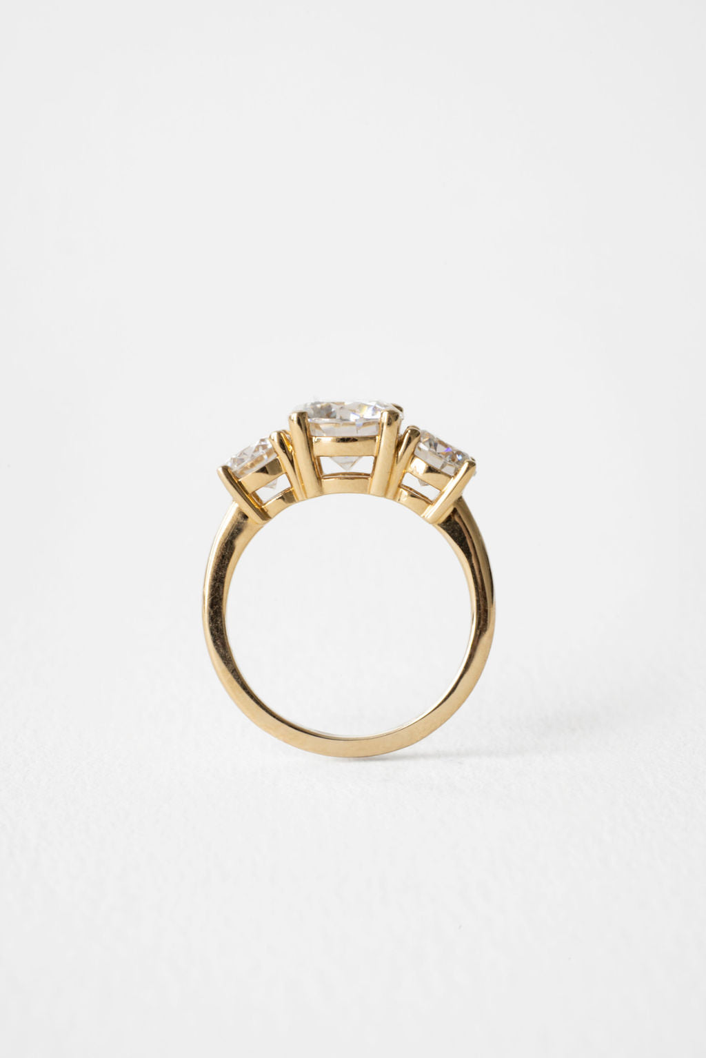 2 CT Round Three Stones Lab Grown Diamond Engagement Ring