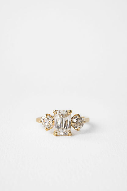 2 CT Round Three Stones Lab Grown Diamond Engagement Ring
