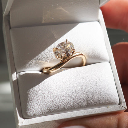 Round Halo, Pave & Split Shank Engagement Ring – 1.93 CT Lab Grown Diamond