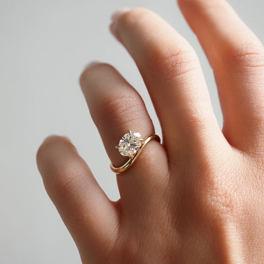 Round Halo, Pave & Split Shank Engagement Ring – 1.93 CT Lab Grown Diamond