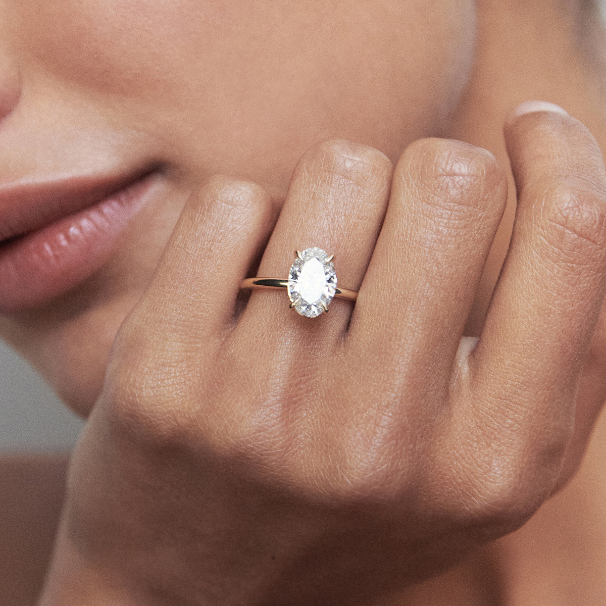 Round Halo, Pave & Split Shank Engagement Ring – 1.93 CT Lab Grown Diamond