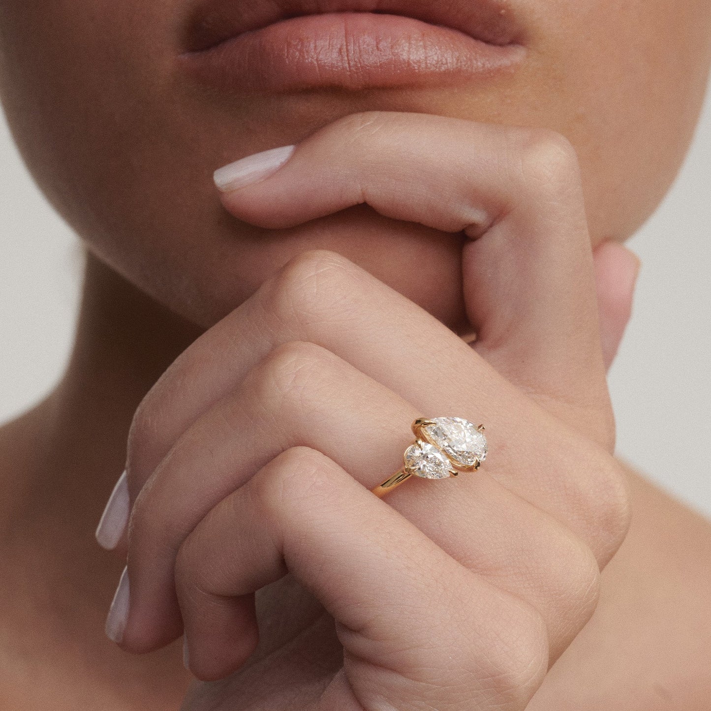 Round Halo, Pave & Split Shank Engagement Ring – 1.93 CT Lab Grown Diamond