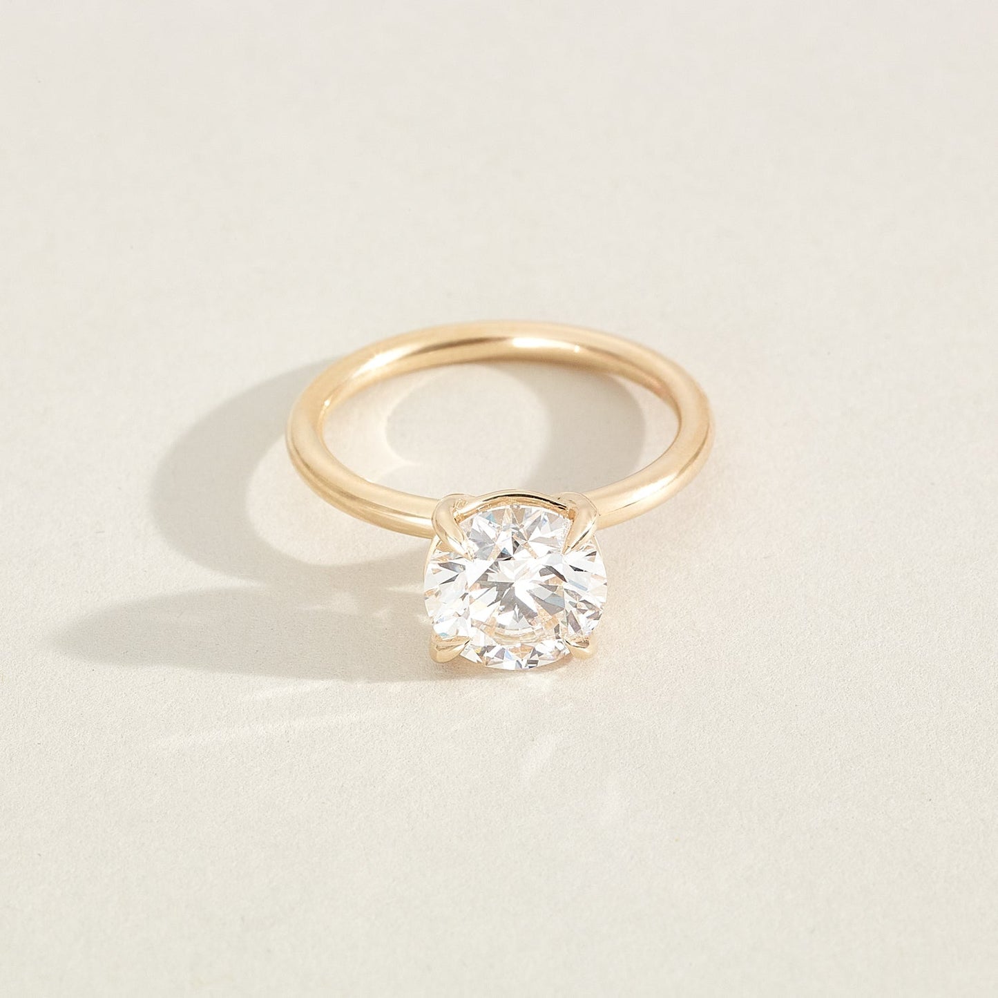 Round Halo, Pave & Split Shank Engagement Ring – 1.93 CT Lab Grown Diamond