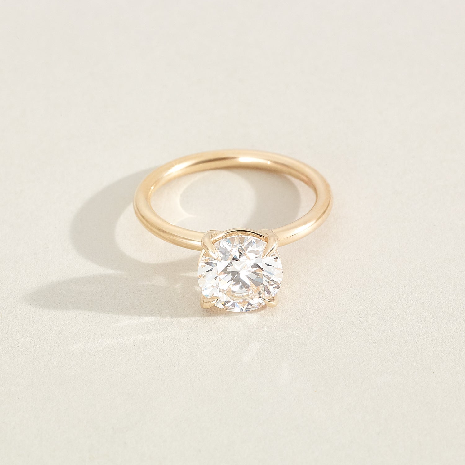 Round Halo, Pave & Split Shank Engagement Ring – 1.93 CT Lab Grown Diamond