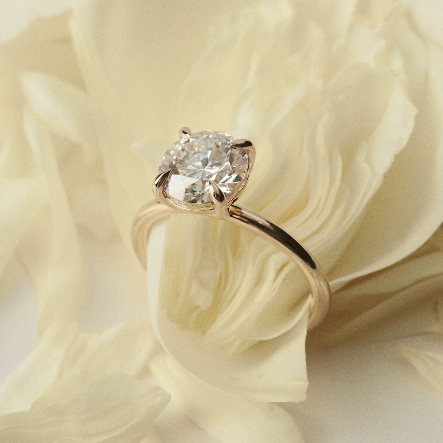 Round Halo, Pave & Split Shank Engagement Ring – 1.93 CT Lab Grown Diamond