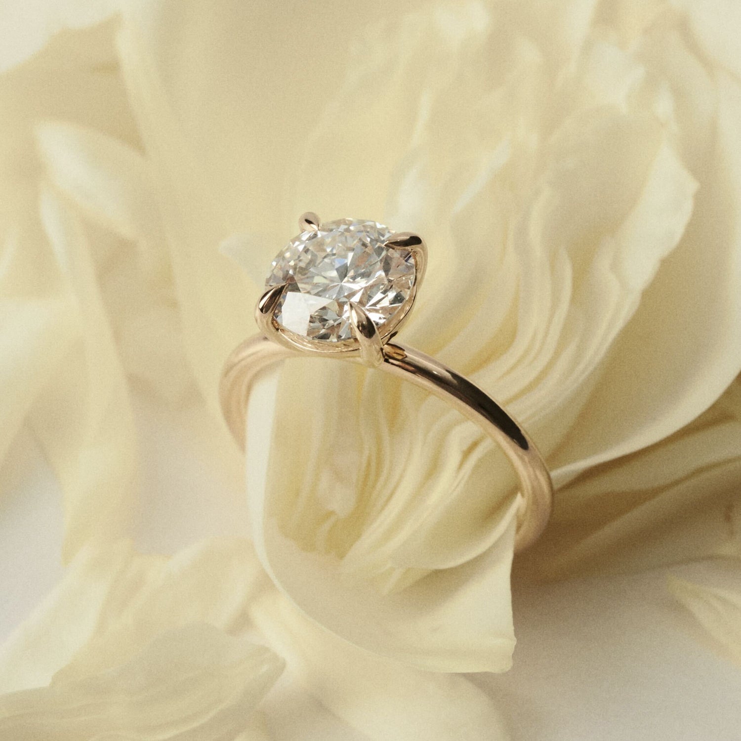 Round Halo, Pave & Split Shank Engagement Ring – 1.93 CT Lab Grown Diamond