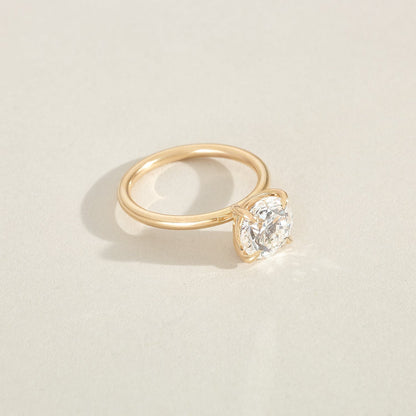 Round Halo, Pave & Split Shank Engagement Ring – 1.93 CT Lab Grown Diamond