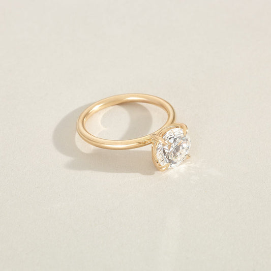 Round Halo, Pave & Split Shank Engagement Ring – 1.93 CT Lab Grown Diamond