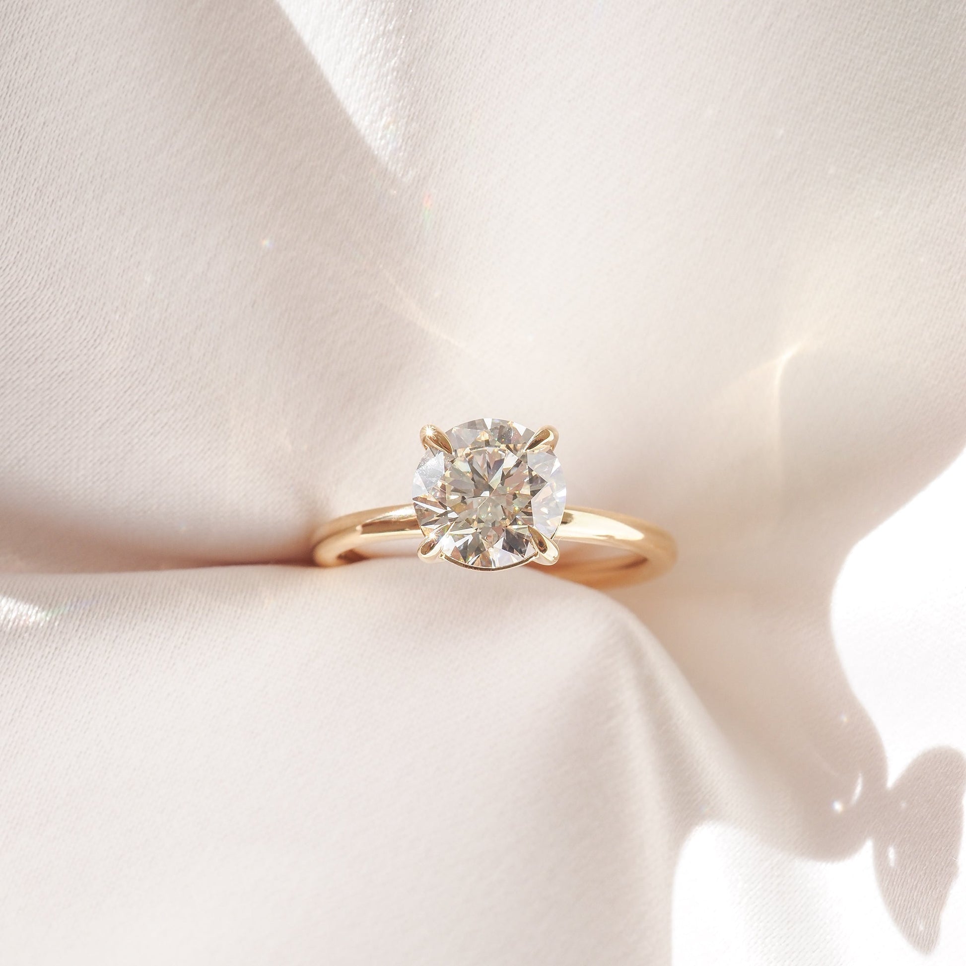 Round Halo, Pave & Split Shank Engagement Ring – 1.93 CT Lab Grown Diamond