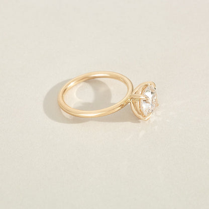 Round Halo, Pave & Split Shank Engagement Ring – 1.93 CT Lab Grown Diamond