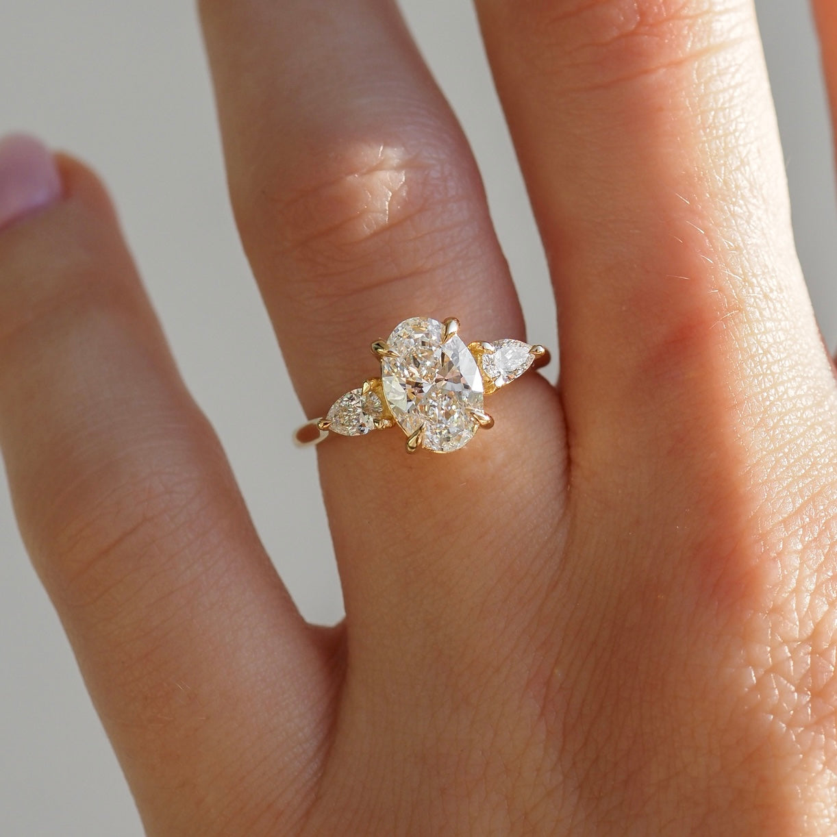 Round Halo, Pave & Split Shank Engagement Ring – 1.93 CT Lab Grown Diamond