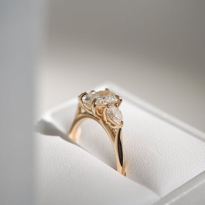 Round Halo, Pave & Split Shank Engagement Ring – 1.93 CT Lab Grown Diamond