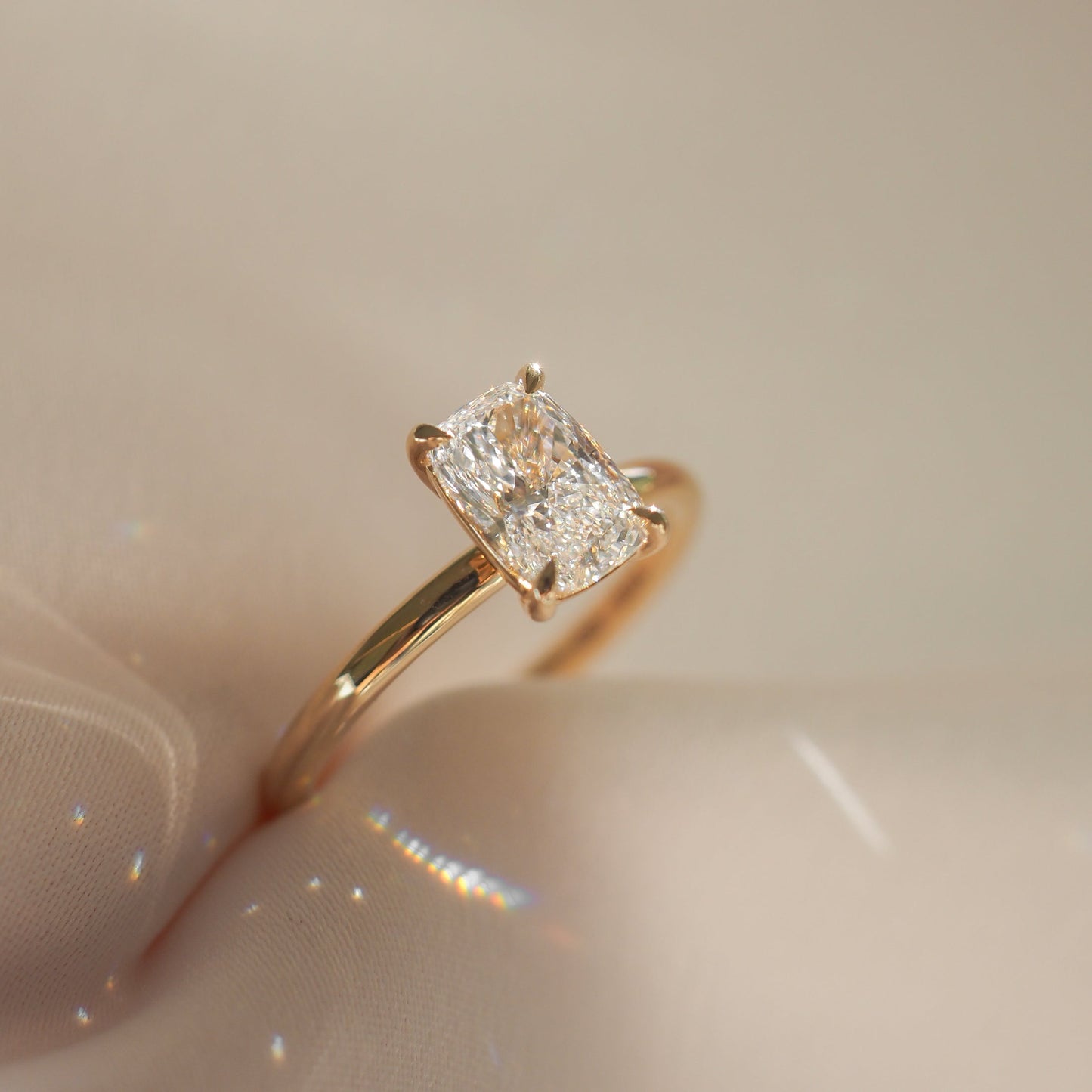 Round Halo, Pave & Split Shank Engagement Ring – 1.93 CT Lab Grown Diamond