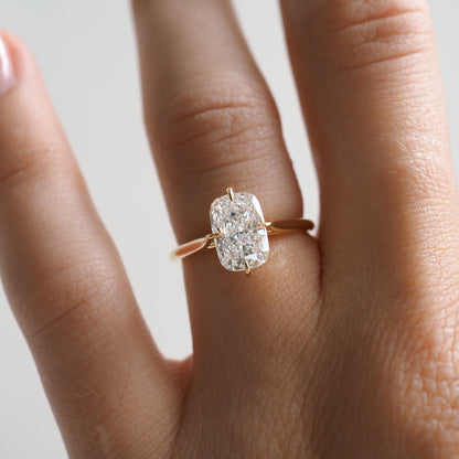 Round Halo, Pave & Split Shank Engagement Ring – 1.93 CT Lab Grown Diamond