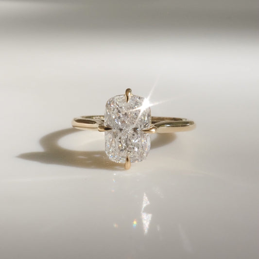 Round Halo, Pave & Split Shank Engagement Ring – 1.93 CT Lab Grown Diamond