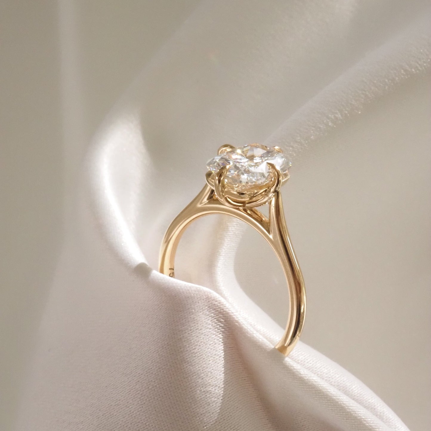 Round Halo, Pave & Split Shank Engagement Ring – 1.93 CT Lab Grown Diamond