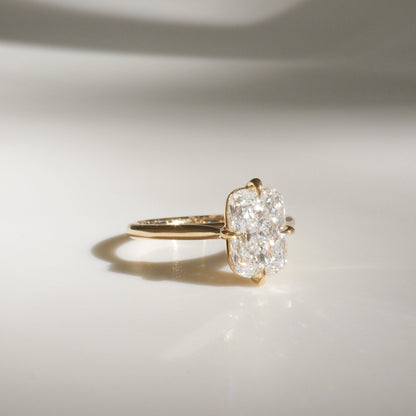 Round Halo, Pave & Split Shank Engagement Ring – 1.93 CT Lab Grown Diamond