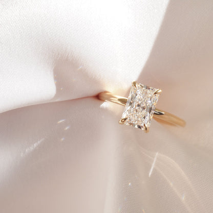 Round Halo, Pave & Split Shank Engagement Ring – 1.93 CT Lab Grown Diamond