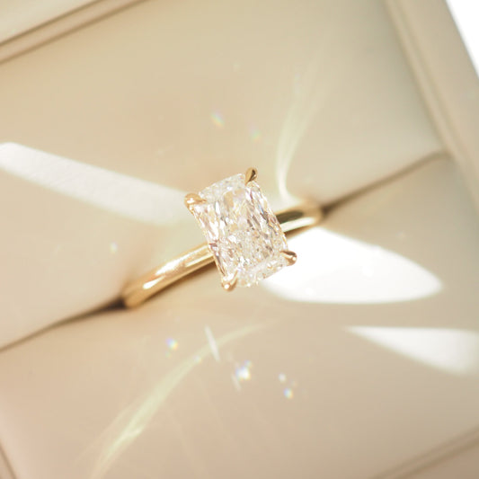 Round Halo, Pave & Split Shank Engagement Ring – 1.93 CT Lab Grown Diamond