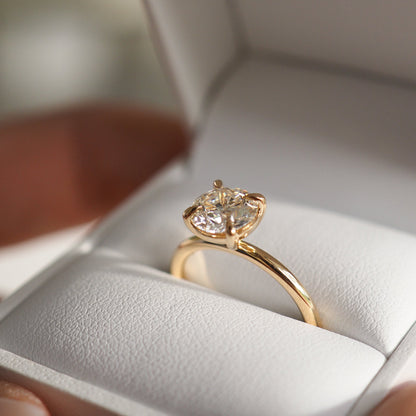 Round Halo, Pave & Split Shank Engagement Ring – 1.93 CT Lab Grown Diamond