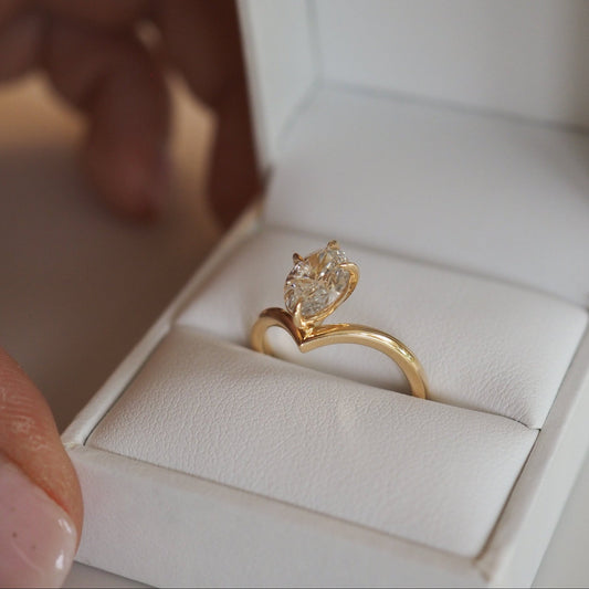 Round Halo, Pave & Split Shank Engagement Ring – 1.93 CT Lab Grown Diamond