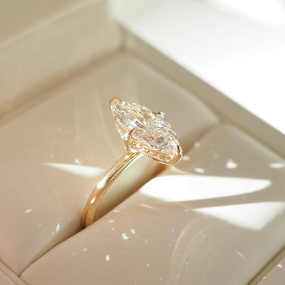 Round Halo, Pave & Split Shank Engagement Ring – 1.93 CT Lab Grown Diamond