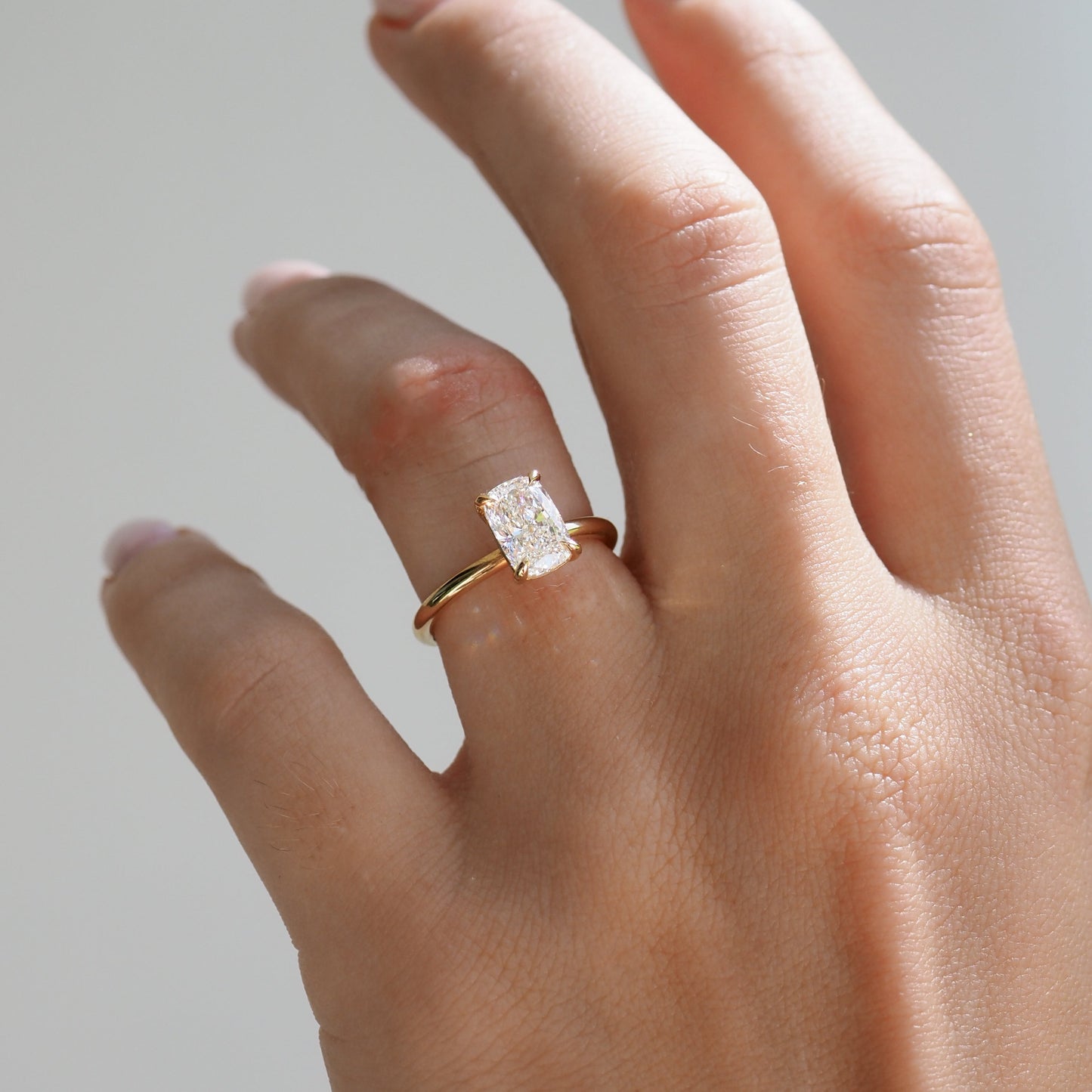 Round Halo, Pave & Split Shank Engagement Ring – 1.93 CT Lab Grown Diamond