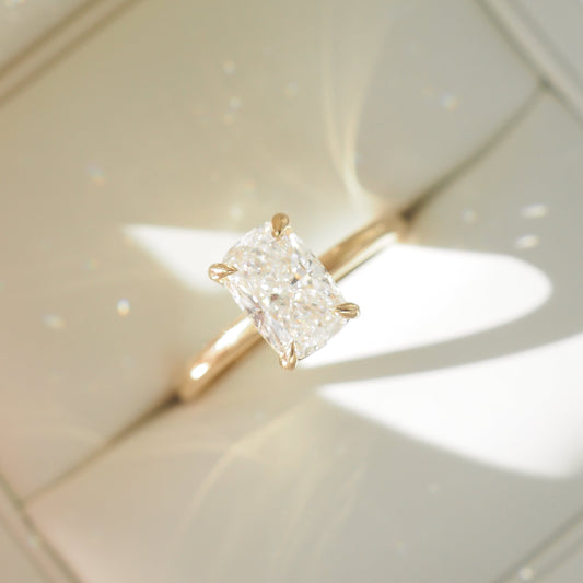 Round Halo, Pave & Split Shank Engagement Ring – 1.93 CT Lab Grown Diamond