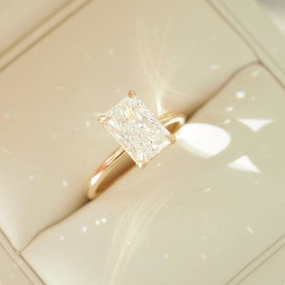 Round Halo, Pave & Split Shank Engagement Ring – 1.93 CT Lab Grown Diamond