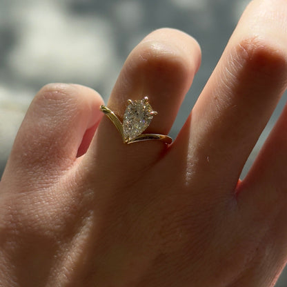 Round Halo, Pave & Split Shank Engagement Ring – 1.93 CT Lab Grown Diamond