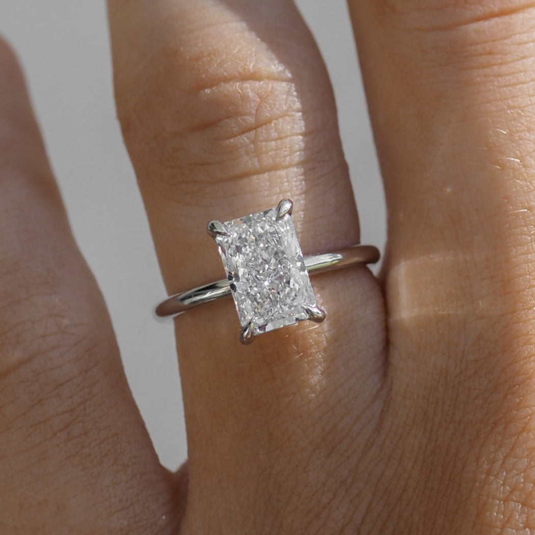 Round Halo, Pave & Split Shank Engagement Ring – 1.93 CT Lab Grown Diamond