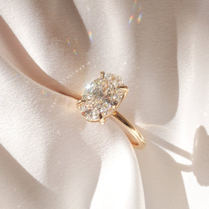 Round Halo, Pave & Split Shank Engagement Ring – 1.93 CT Lab Grown Diamond