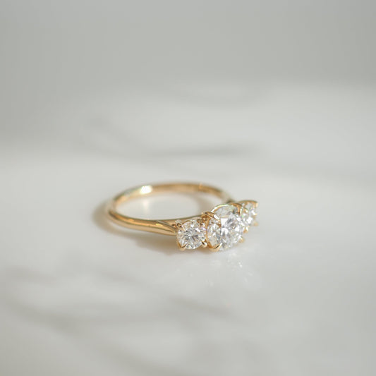 Round Halo, Pave & Split Shank Engagement Ring – 1.93 CT Lab Grown Diamond
