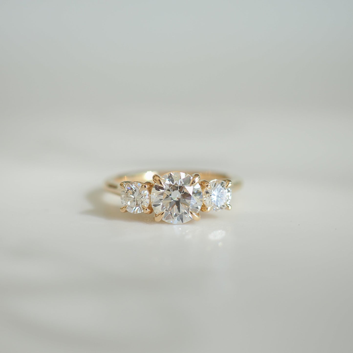 Round Halo, Pave & Split Shank Engagement Ring – 1.93 CT Lab Grown Diamond