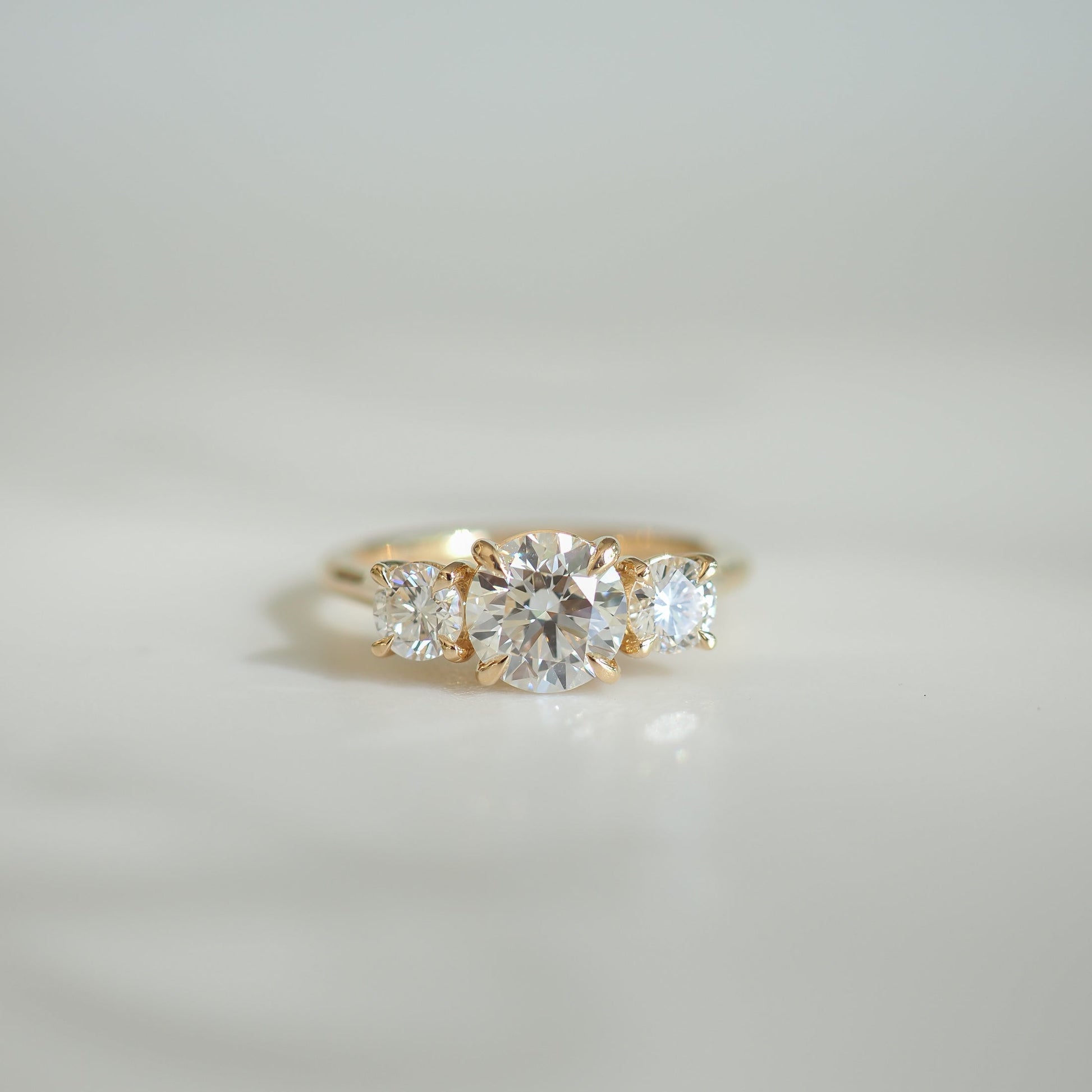 Round Halo, Pave & Split Shank Engagement Ring – 1.93 CT Lab Grown Diamond