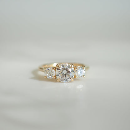 Round Halo, Pave & Split Shank Engagement Ring – 1.93 CT Lab Grown Diamond