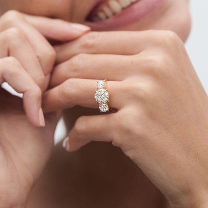 Round Halo, Pave & Split Shank Engagement Ring – 1.93 CT Lab Grown Diamond