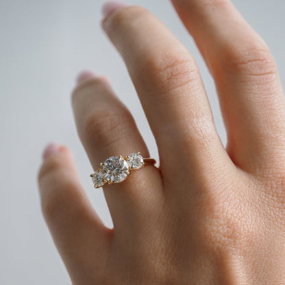 Round Halo, Pave & Split Shank Engagement Ring – 1.93 CT Lab Grown Diamond